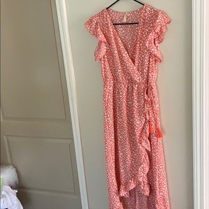 Brand New Dark Coral & White Cheetah Print Dress!